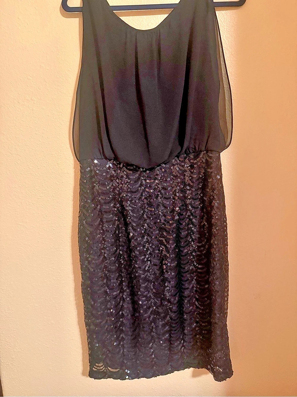 Calvin Klein Black Sequin Mini Dress